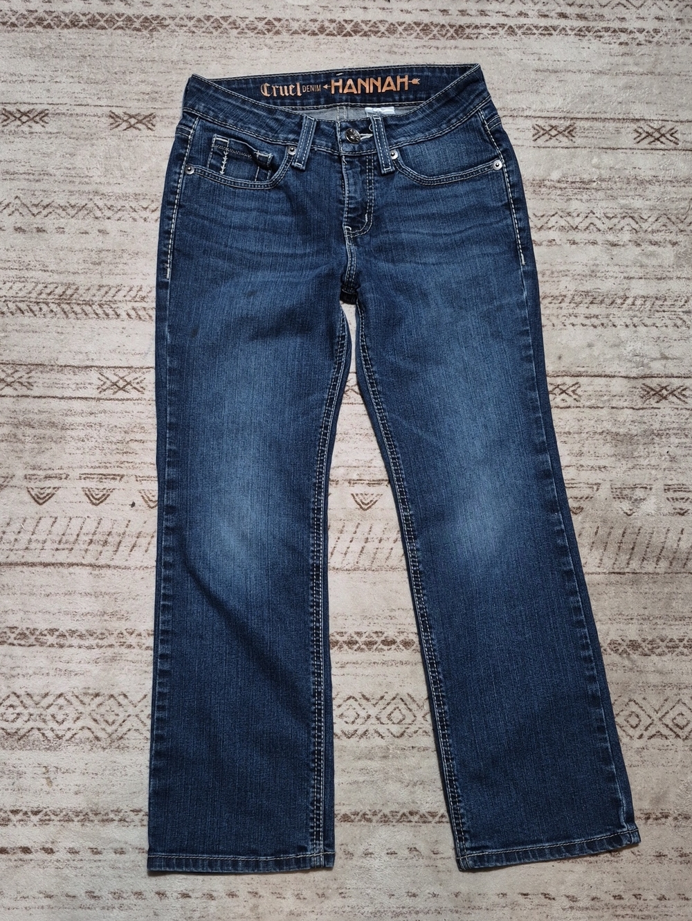 Hannah Women's Mid-Dark Blue Bootcut Jeans